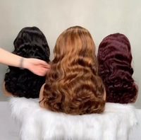 Cheveux vierges Remy HD pour perruque à dentelle frontale, 22 pouces de long, densité 180%, lisses comme des baguettes, couleur naturelle, marque Mavis, qualité 10A