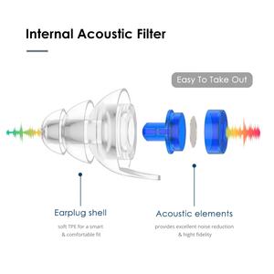 Tapones para los oídos de música con filtro de alta fidelidad para la construcción, el mejor tapón invisible para música de fiesta, reducción de ruido, protección auditiva - Product Image 4