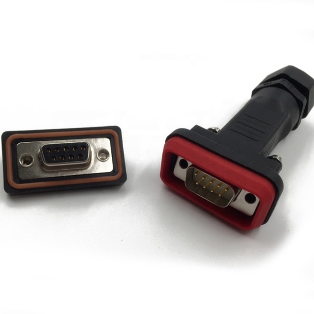 Waterproof IP67 D-SUB Connector Cable Panel D SUB 4Pin 9Pin 15Pin 25Pin 26Pin 37Pin 44Pin 50Pin 62Pin 78Pin 104Pin