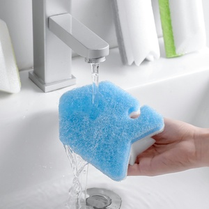 Éponge de nettoyage pour cuisine et salle de bain, éponge à récurer, produits d'entretien, lingette éponge intégrée - Product Image 1