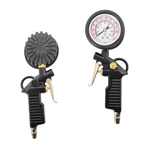 Gonfleur de pneus pour voiture et moto avec manomètre, outil essentiel pour l'entretien des pneus et la vérification de la pression - Product Image 1