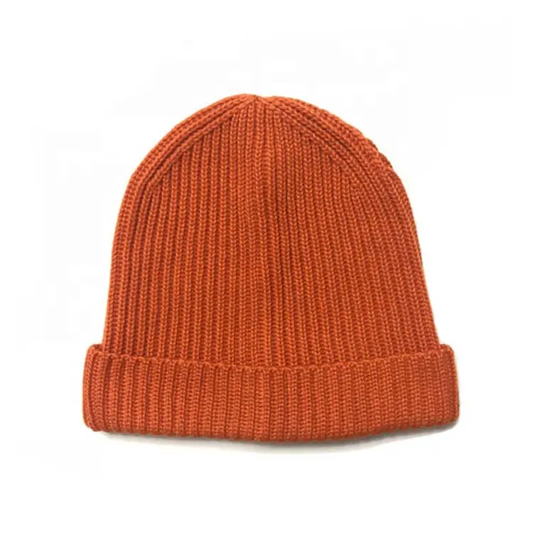 Oem Großhandel Plain Merino Wolle Beanie Mit Custom Logo Beanie Hut