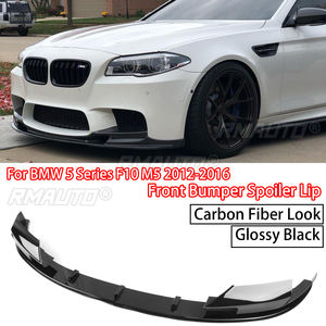 Para BMW F10 M5 2012-2016, 4 Piezas, Alerón Delantero para Automóvil, Divisor de Parachoques, Placa Guía, Aspecto de Fibra de Carbono Negro Brillante - Product Image 1
