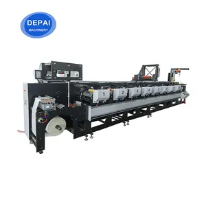 Roll to Roll Flexographic Printers 6 Color Reel Paper Horizontal Sticker Self Adhesive Label flexo printing machine