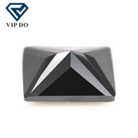 5a grade 3*5mm-13*18mm baguette coupée à la machine zircon cubique noir pierres précieuses synthétiques en vrac découpées à la machine pierres CZ en forme de baguette
