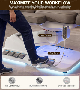 Camas de masaje facial curvas eléctricas inteligentes RONGJIA, camas de belleza para extensiones de pestañas, muebles para salón de belleza - Product Image 4