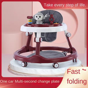 Girello per Bambini - Materiale in Tessuto e Lino, Telaio in Acciaio Inossidabile, Capacità di Carico 20KG, Pieghevole, per Bambini da 6 <span class=keywords><strong>Mesi</strong></span> <span class=keywords><strong>a</strong></span> <span class=keywords><strong>3</strong></span> Anni - Product Image 4