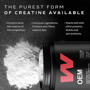 <span class=keywords><strong>Poudre</strong></span> de chlorhydrate de créatine OEM <span class=keywords><strong>pour</strong></span> l'entraînement musculaire et l'énergie, utilisation adulte, sans OGM, sans sucre, 120 portions par bouteille - Product Image 2