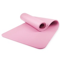 Tapis de yoga NBR épaissi et élargi, équipement de fitness étendu pour femmes et hommes, idéal pour la pratique sportive, la danse et le yoga sur plancher.