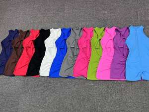 Yeni fermuar tayt spor Yoga giysileri takım yüksek mukavemetli egzersiz kıyafeti kadın spor tek parça Yoga spor tulum - Product Image 5