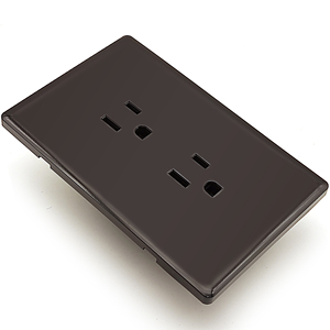 Toma de Corriente de Pared Estándar Americano, Enchufe Decorativo <span class=keywords><strong>Doble</strong></span> de 3 Clavijas <span class=keywords><strong>con</strong></span> Panel de PC, Interruptores de Luz, Receptáculo de Pared <span class=keywords><strong>con</strong></span> Corriente Máxima de 16A - Product Image 1