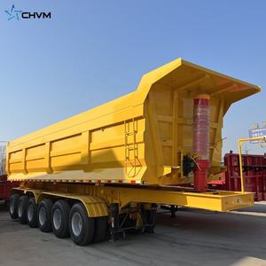 Fabrika fiyat üreticisi hidrolik arka damperli römork 3 akslar 40 metreküp damperli damperli yarı kamyon yan devrilme römorkları - Product Image 4