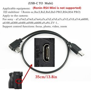 Câble multi-USB Sony pour stabilisateur <span class=keywords><strong>DJI</strong></span> <span class=keywords><strong>Ronin</strong></span>-SC/SC2/RS2/<span class=keywords><strong>RS3</strong></span>/RS4 7, câble de charge et de contrôle de caméra, connexion déclencheur - Product Image 3