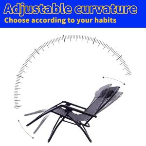 Chaise <span class=keywords><strong>de</strong></span> loisirs sans gravité <span class=keywords><strong>pour</strong></span> <span class=keywords><strong>terrasse</strong></span> extérieure avec oreiller chaise longue pliable inclinable et réglable en tissu pliable - Product Image 6