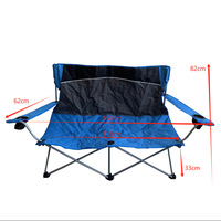 Fauteuil double Outdoor Folding 600D Oxford Cloth Light Chair LOVESEAT Fishing Chair