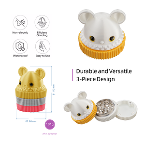Custom 3D Plastic Mouse Shape 3Layer <b>Herb</b> Grinder Manual Storage <b>Box</b> - Product Image 6