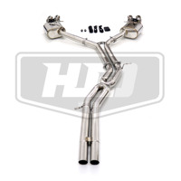 Silenciador de Válvula de Acero Inoxidable 304 para AUDI S4 S5 B9, Válvula Electrónica con Control Remoto, Diseño de Tubo en X con Sonido Potente