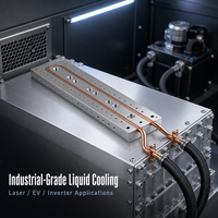 Plaque de refroidissement liquide en aluminium sur mesure usinée CNC, dissipateur thermique à tubes en cuivre pour chargeur laser, onduleur IGBT
