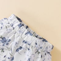 Ensemble chemise à fleurs et short assorti pour bébé fille, vêtements d'été tendance pour enfants, vente en gros, précommande
