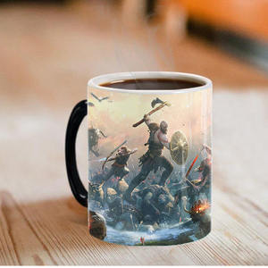 Fabrika renk değiştirme Viking Wars Warfare kupalar seramik sıcak su yüceltme fincan isı duyarlı yıldız tanrı savaş kahve kupa - Product Image 6