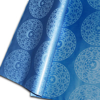 Textile Habillement Traditionnel Africain Bazin Riche Original Damassé Tissu Shadda Couleur Bleue Modèles Classiques de Mauritanie 2025