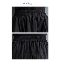 Nouvelle jupe longue fluide décontractée vert olive pour femme, taille élastique, poches plaquées, bretelles, collection automne 2026, vente en gros