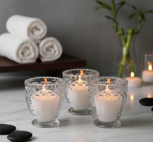 Bulk Premium Handmade Eco-Friendly Luxury Scented Soy <b>Wax</b> <b>Candles</b> Customized Fragrance Transparent Heat-Resistant Glass Diwali - Product Image 3