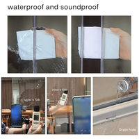 Porte pliante en verre panoramique HDSAFE, étanche, en aluminium, pour véranda, balcon, patio, terrasse