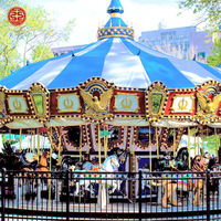 Manège de luxe à 16 places pour enfants, manège électrique de plein air de taille standard pour parcs d'attractions, fabricant