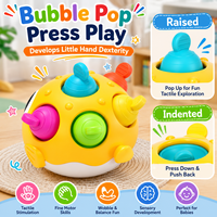 Wanna Care Baby Poppers Fidgets Wobble Toy Soft Tinkling Sound Mother Fine Motor Skills Sensory Play Plastic Bubble Fish Tumbler