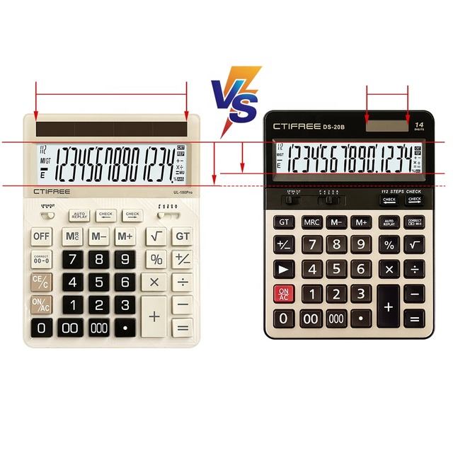 Professional Business Desktop Electronic Calculator Custom Solar Calculatrices Office Financial Solar Energy Calculator For Home