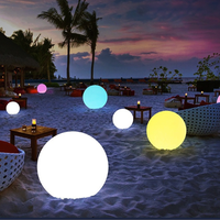 Lampe de Jardin Sphérique IP65 Effet Clair de Lune, Décoration Extérieure de Noël, Télécommandée, Multicolore Peinte