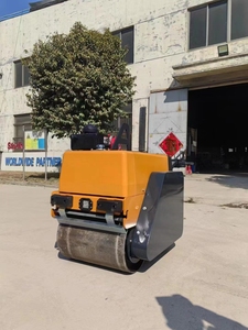 Hai bánh xe Diesel/Xăng ổ đĩa đi bộ-phía sau đường lăn Máy Đầm <span class=keywords><strong>Mini</strong></span> rung vỉa hè con lăn để bán - Product Image 3