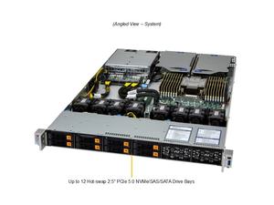 SYS-112C-TN 1U เซิร์ฟเวอร์แบบแร็คแบบซ็อกเก็ตเดี่ยว DDR5 ECC NVMe Hot Swap Barebone สำหรับคอมพิวติ้งบนคลาวด์ โฮสติ้งเว็บ ศูนย์ข้อมูล แบบกำหนดเอง - Product Image 1