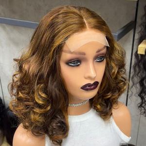 Diseño de lujo Onda suelta Doble <span class=keywords><strong>dibujo</strong></span> 4x4 5x5 Peluca con cierre de encaje 300% Densidad Pelucas de encaje de cabello humano crudo vietnamita para mujeres negras - Product Image 4