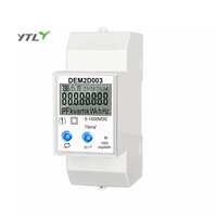 YTL DEM2D serie DC medidor Din-Rail monofásico 2 Modelo RS485 comunicación Kilovatios hora metros
