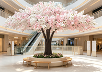 Arbre artificiel en fibre de verre grand format pour la décoration de restaurants, mariages en plein air et fêtes – Arbre de cerisier Sakura en gros