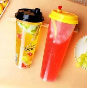 แก้วพลาสติก PP แบบใช้แล้วทิ้ง ขนาด 90 มม. คุณภาพสูง สำหรับใส่เครื่องดื่ม น้ำผลไม้ สมูทตี้ กาแฟ พร้อมฝาปิด ขนาด 14/18/20/22 ออนซ์ - Product Image 1