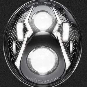 Gruppo Faro Anteriore a LED TYPER per Harley Softail Breakout Sistema di Illuminazione Moto a LED Proiettore con Abbagliante/Anabbagliante - Product Image 4