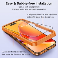 Protecteur d'écran HD en verre trempé 2.5D antichoc 9H pour iPhone X XS XR 11 12 13 14 15 16 17 18 Pro Max avec applicateur de film