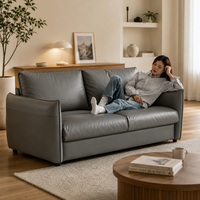 Canapé-lit minimaliste SOMNUS 3 places avec rembourrage en éponge, 2-en-1, pliable, meubles de salon pour petit appartement, hôtel, maison d'hôtes