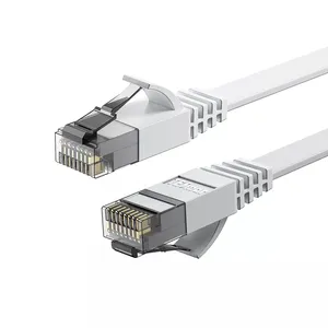 Süper hızlı Rj45 erkek Lan Ethernet ağ kablosu uzatma kabloları Rj45 erkek Cat6 konnektörü Panel montajı 8m 15m 20m