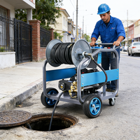 Nettoyeur de canalisations électrique haute pression chinois à entraînement par courroie pour le nettoyage des égouts et des drains