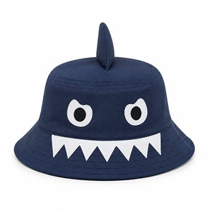 Chapeau Bob Requin Bleu Marine avec Yeux et Dents de Requin pour Usage Décontracté en Extérieur, Pêche et Voyage, Unisexe - Product Image 2