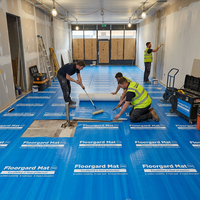 Rouleau de protection de sol en papier respirant pour les travaux de construction et de rénovation sur bois franc, béton et carrelage