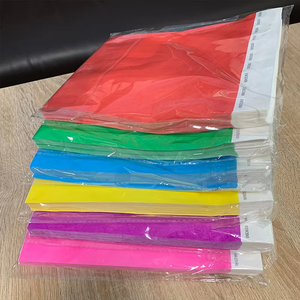 Gelang Tyvek Warna Solid <span class=keywords><strong>3</strong></span>/4'' Promosi, Gelang Kertas Kosong yang Dapat Dicetak dengan Nomor Seri, Pulsera De Papel Tyvek - Product Image 3