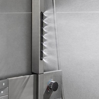 Ensemble de douche mural de luxe en cuivre, finition bronze canon, avec système de pluie et mitigeur de salle de bain pour appartement