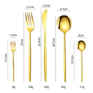 Juego de cubiertos Dingyong de acero inoxidable portugués de 24 piezas con diseño de grano de madera, cuchillos para carne, duradero, ecológico, acabado cepillado, en stock - Product Image 2