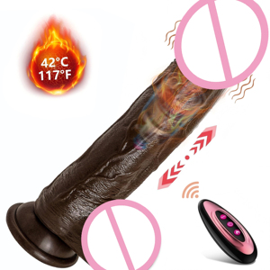 False Penis Healing Adult Women Silicone G Spot <b>Vibrator</b> Anal Thrusting Stimulator Soft Waterproof IPX5 460g Heating Sex Toy - Product Image 4