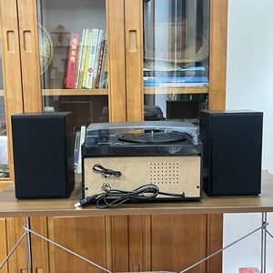 Custom Retro Vinyl Record Player Multi-function CD Tape Radio USB SD BT <b>Speaker</b> Remote Control MDF Wood Indoor Outdoor Gift - Product Image 3